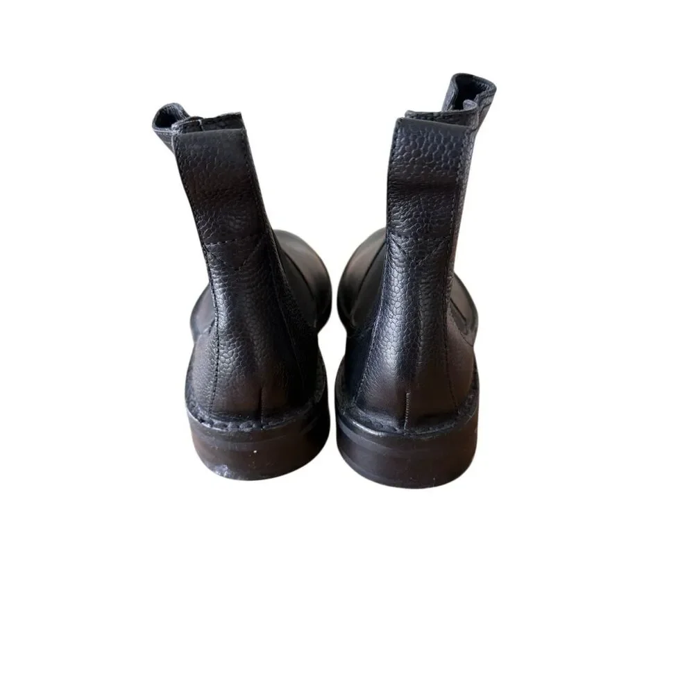 Cole Haan x Nike Air Mens Black Pebbled Leather Chelsea Boots Size 9.5